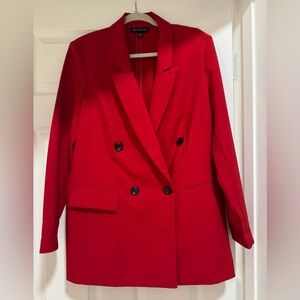 INC International Concepts Bold Red Blazer lightweight
